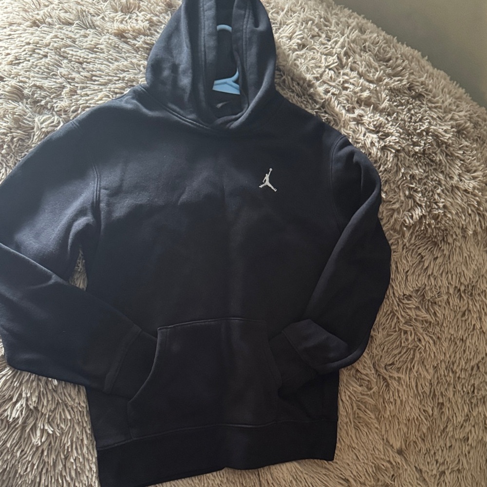 Jordan Black Hoodie with White Logo